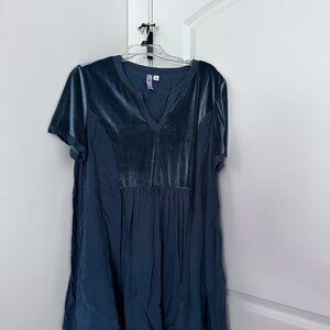 Women's Blue Velvet Anthropologie Dress
